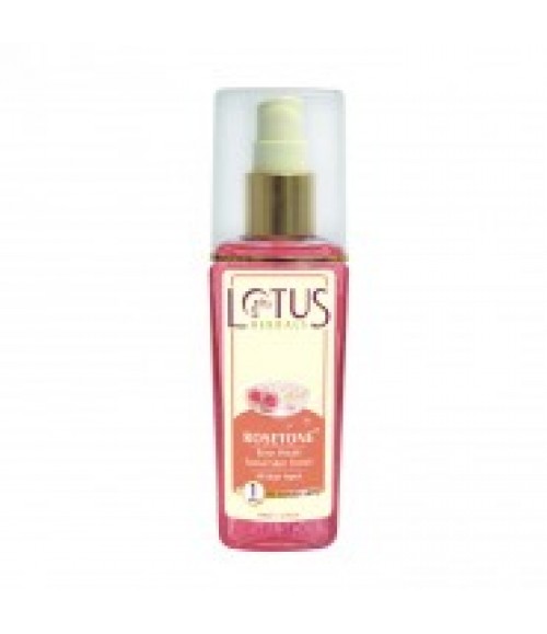 Lotus Herbals Rosetone Rose Petals Facial Skin Toner Liquid with Aloe Vera, Rose, Tulsi Leaves, Vetiver | Pack of 1, 100 ml